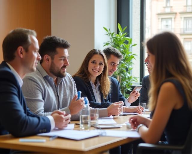Il team di talent acquisition al lavoro in ufficio a Roma